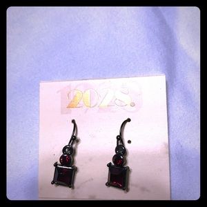 1928 Collection Red Crystal Earrings